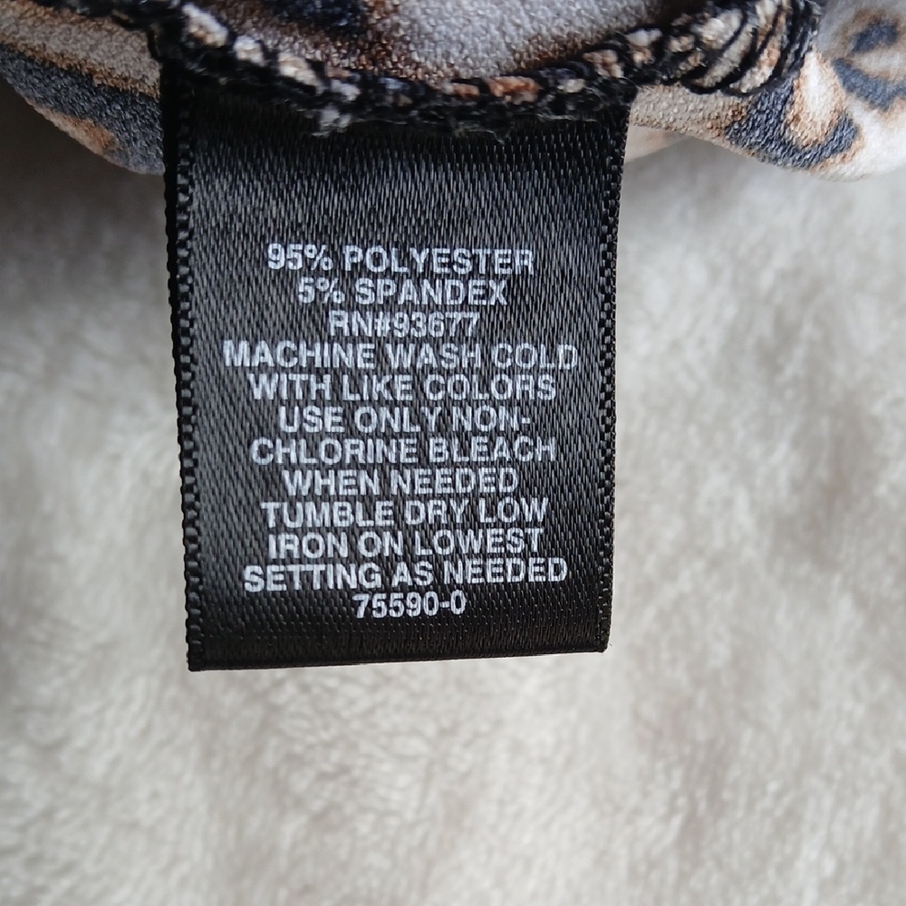 BOLD elements Animal Print Cold Shoulder Blouse - Picture 7 of 7